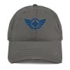 Royal Embroidered Logo Dad Cap | Distressed Style