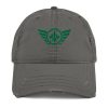 distressed-dad-hat-charcoal-grey-front-68b9f3c2e1040.jpg Kelly Green Embroidered Logo Dad Cap | Distressed Style