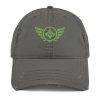 Kiwi Green Embroidered Logo Dad Cap | Distressed Style