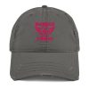 Flamingo Embroidered Brand Logo Dad Cap | Distressed Style
