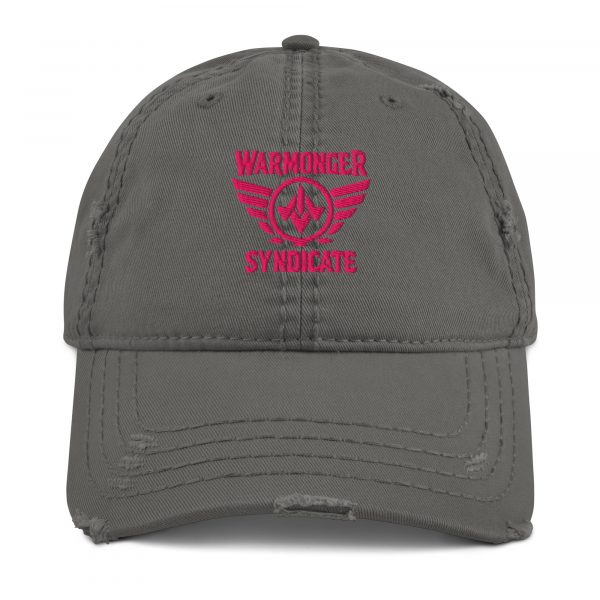 Flamingo Embroidered Brand Logo Dad Cap | Distressed Style