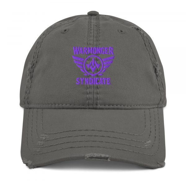 Purple Embroidered Brand Logo Dad Cap | Distressed Style
