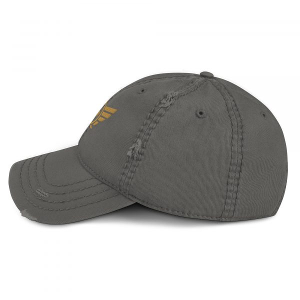 Old Gold Embroidered Logo Dad Cap | Distressed Style