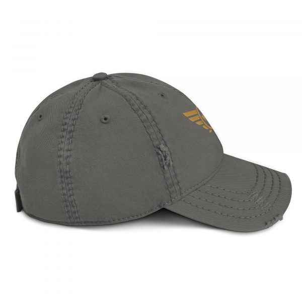 Old Gold Embroidered Logo Dad Cap | Distressed Style