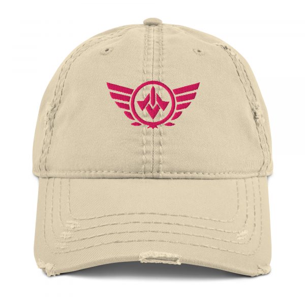Flamingo Embroidered Logo Dad Cap | Distressed Style