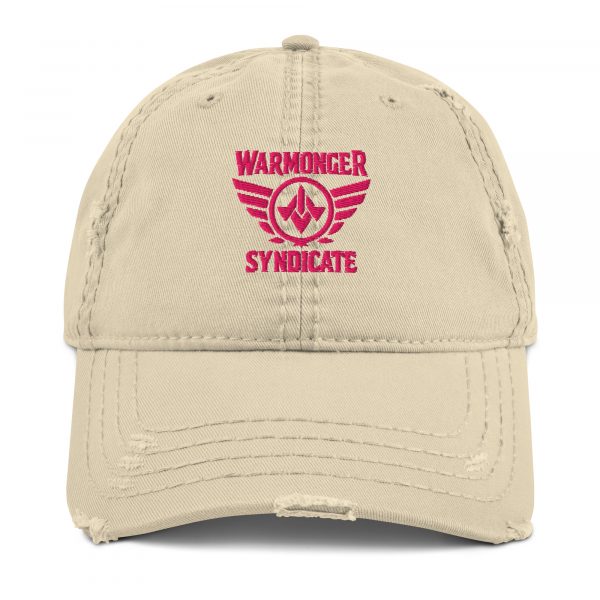 Flamingo Embroidered Brand Logo Dad Cap | Distressed Style