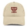 distressed-dad-hat-khaki-front-68b9f773393d3.jpg Maroon Embroidered Brand Logo Dad Cap | Distressed Style