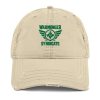 Kelly Green Embroidered Brand Logo Dad Cap | Distressed Style