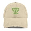 distressed-dad-hat-khaki-front-68b9f9009a27e.jpg Kiwi Green Embroidered Brand Logo Dad Cap | Distressed Style