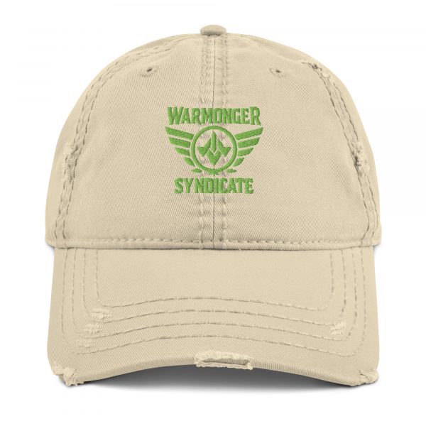 distressed-dad-hat-khaki-front-68b9f9009a27e.jpg Kiwi Green Embroidered Brand Logo Dad Cap | Distressed Style