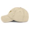 Old Gold Embroidered Logo Dad Cap | Distressed Style