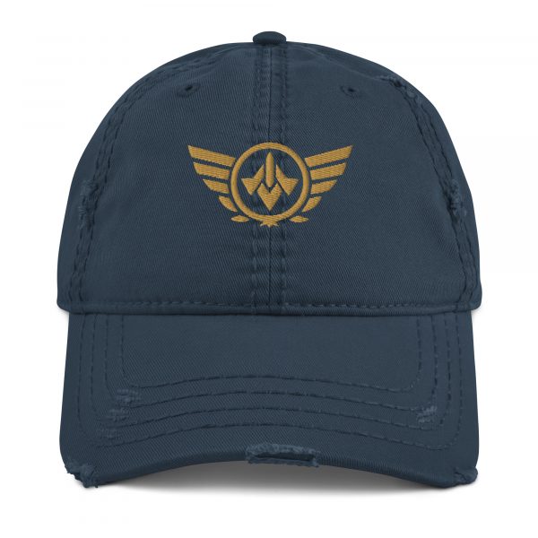 Old Gold Embroidered Logo Dad Cap | Distressed Style