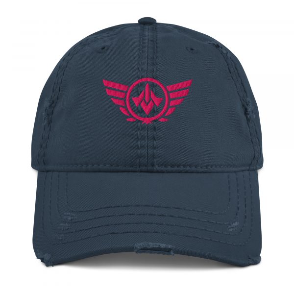 Flamingo Embroidered Logo Dad Cap | Distressed Style