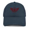 Maroon Embroidered Logo Dad Cap | Distressed Style