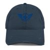 Royal Embroidered Logo Dad Cap | Distressed Style