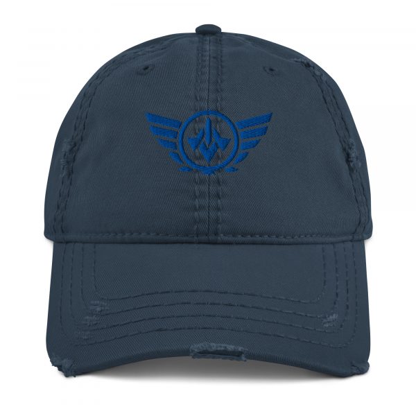 Royal Embroidered Logo Dad Cap | Distressed Style
