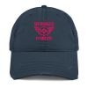 Flamingo Embroidered Brand Logo Dad Cap | Distressed Style