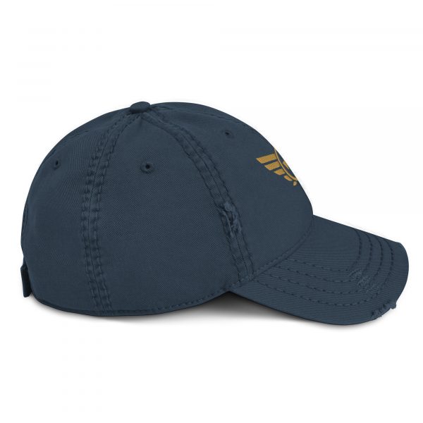 Old Gold Embroidered Logo Dad Cap | Distressed Style