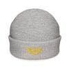 Gold Embroidered Logo Beanie | Fisherman