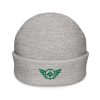 Kelly Green Embroidered Logo Beanie | Fisherman