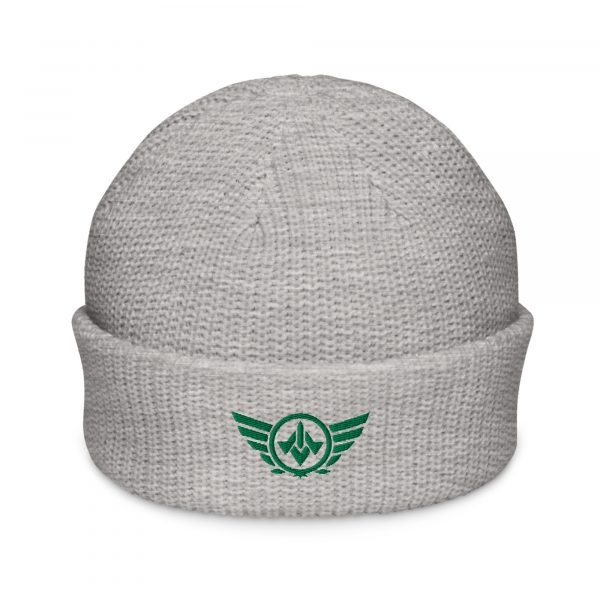 Kelly Green Embroidered Logo Beanie | Fisherman