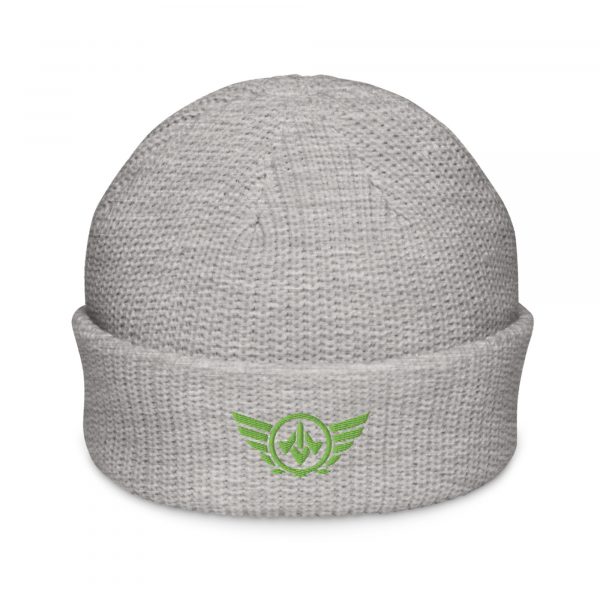 Kiwi Green Embroidered Logo Beanie | Fisherman