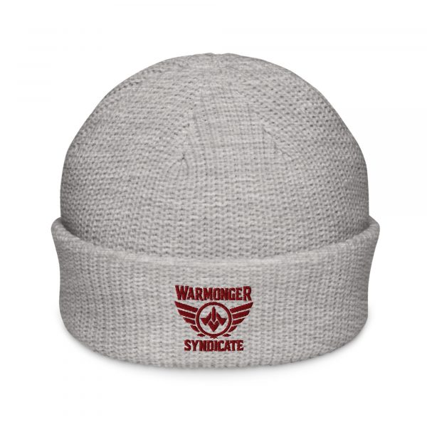 Maroon Embroidered Brand Logo Beanie | Fisherman