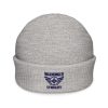Navy Embroidered Brand Logo Beanie | Fisherman