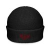 Maroon Embroidered Logo Beanie | Fisherman