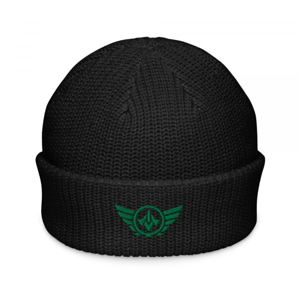 Kelly Green Embroidered Logo Beanie | Fisherman