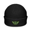 Kiwi Green Embroidered Logo Beanie | Fisherman