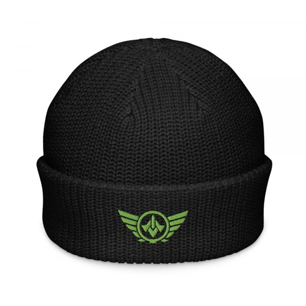 Kiwi Green Embroidered Logo Beanie | Fisherman