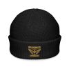 Old Gold Embroidered Brand Logo Beanie | Fisherman