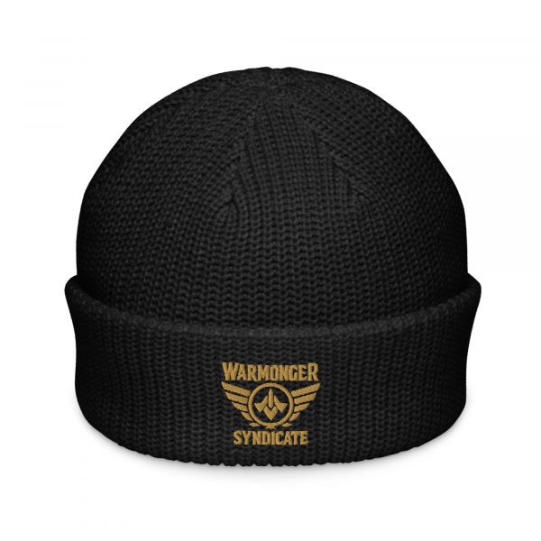 Old Gold Embroidered Brand Logo Beanie | Fisherman