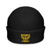 Gold Embroidered Brand Logo Beanie | Fisherman