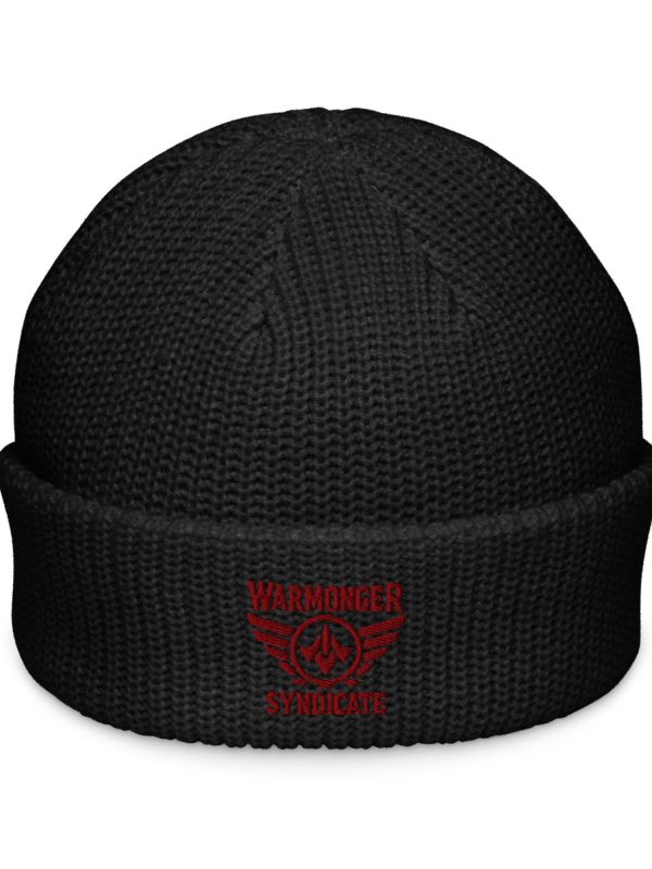 fisherman-beanie-black-front-68b92bc70b02e.jpg Maroon Embroidered Brand Logo Beanie | Fisherman