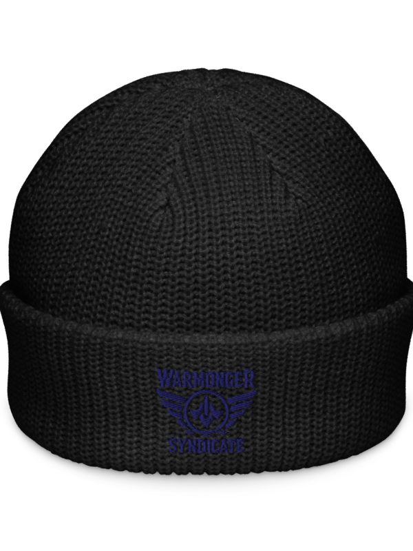fisherman-beanie-black-front-68b92beb8b7f3.jpg Navy Embroidered Brand Logo Beanie | Fisherman