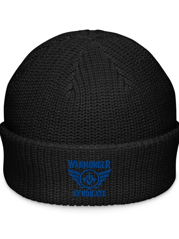 fisherman-beanie-black-front-68b92c44aea65.jpg Royal Embroidered Brand Logo Beanie | Fisherman