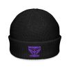 Purple Embroidered Brand Logo Beanie | Fisherman