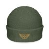 Old Gold Embroidered Logo Beanie | Fisherman
