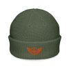 Orange Embroidered Logo Beanie | Fisherman