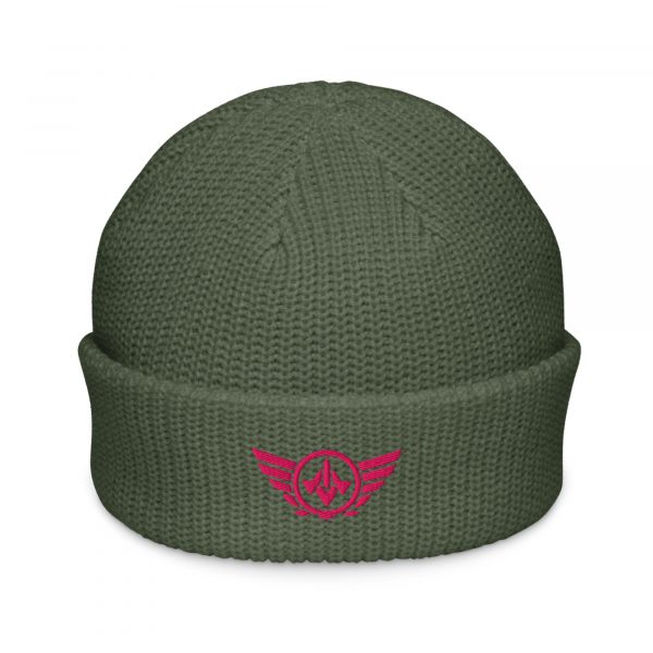 Flamingo Embroidered Logo Beanie | Fisherman