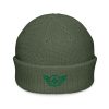 Kelly Green Embroidered Logo Beanie | Fisherman