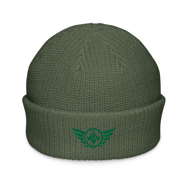 Kelly Green Embroidered Logo Beanie | Fisherman