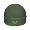 Kiwi Green Embroidered Logo Beanie | Fisherman