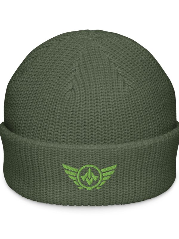 fisherman-beanie-cypress-front-68b928285b565.jpg Kiwi Green Embroidered Logo Beanie | Fisherman