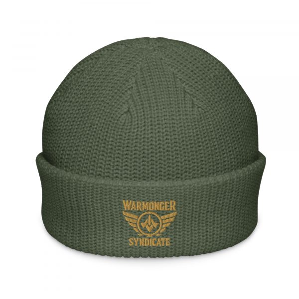 Old Gold Embroidered Brand Logo Beanie | Fisherman