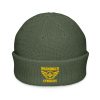 Gold Embroidered Brand Logo Beanie | Fisherman