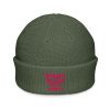 Flamingo Embroidered Brand Logo Beanie | Fisherman