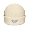 Grey Embroidered Logo Beanie | Fisherman